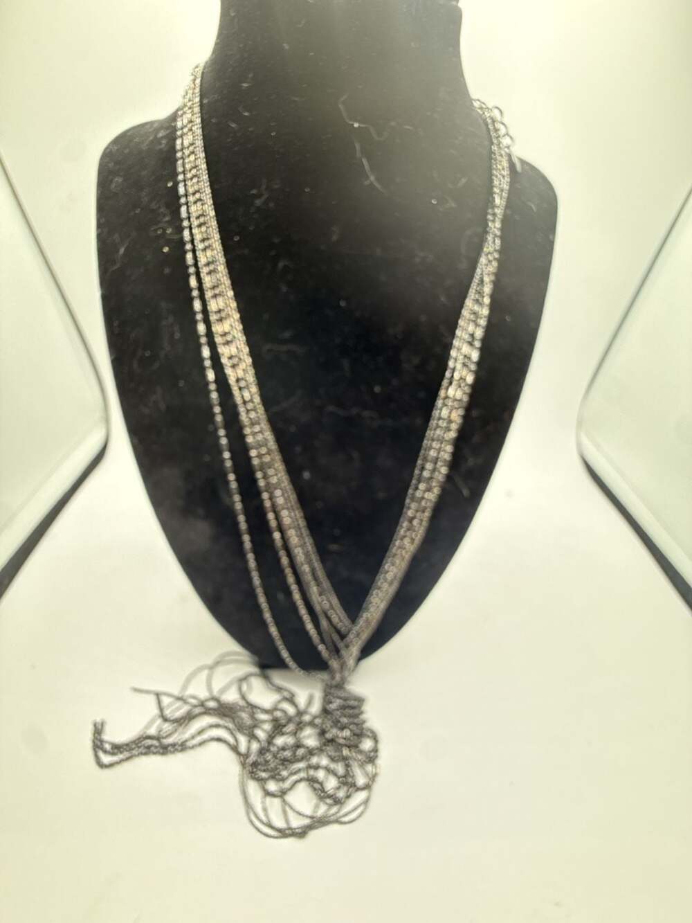 Alfani Multi-Strand Silver-Tone Layered Chain Statement Necklace